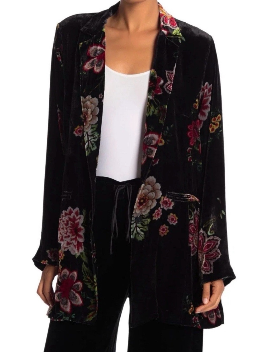Johnny Was Vivian Velvet Floral Blazer Jacket 2X NWT
